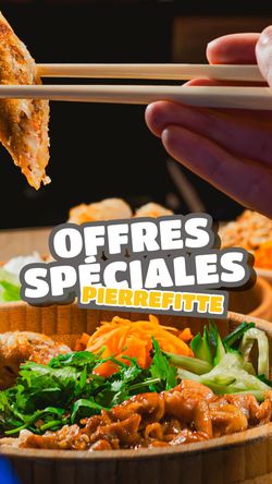 Offre de spécialités asiatiques avec plats variés et ingrédients frais.
